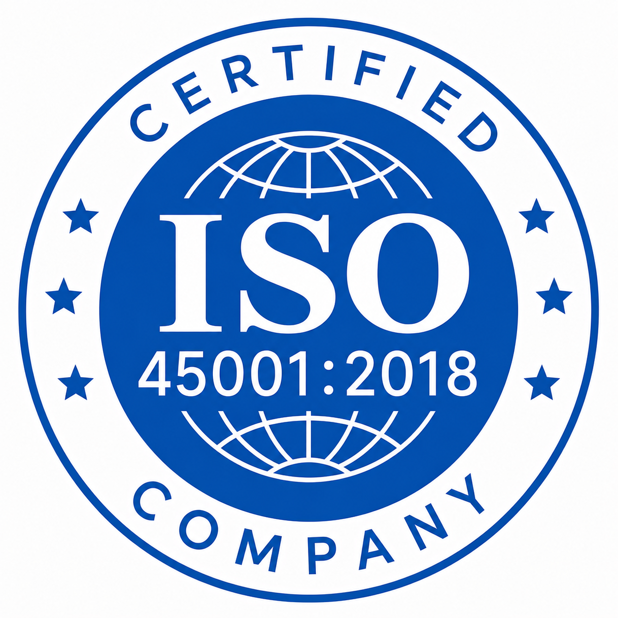 ISO 45001 Occupational Health & Safety certification seal