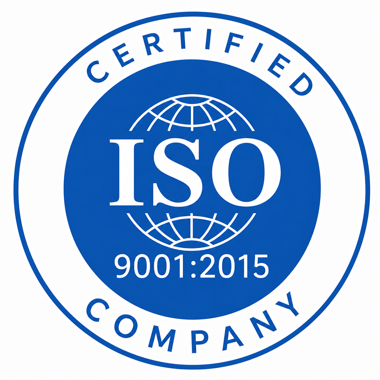 ISO 9001:2015 Quality Management System certification seal