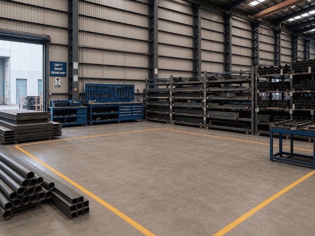 K-Pack fabrication shop with welders building stainless steel treatment tanks